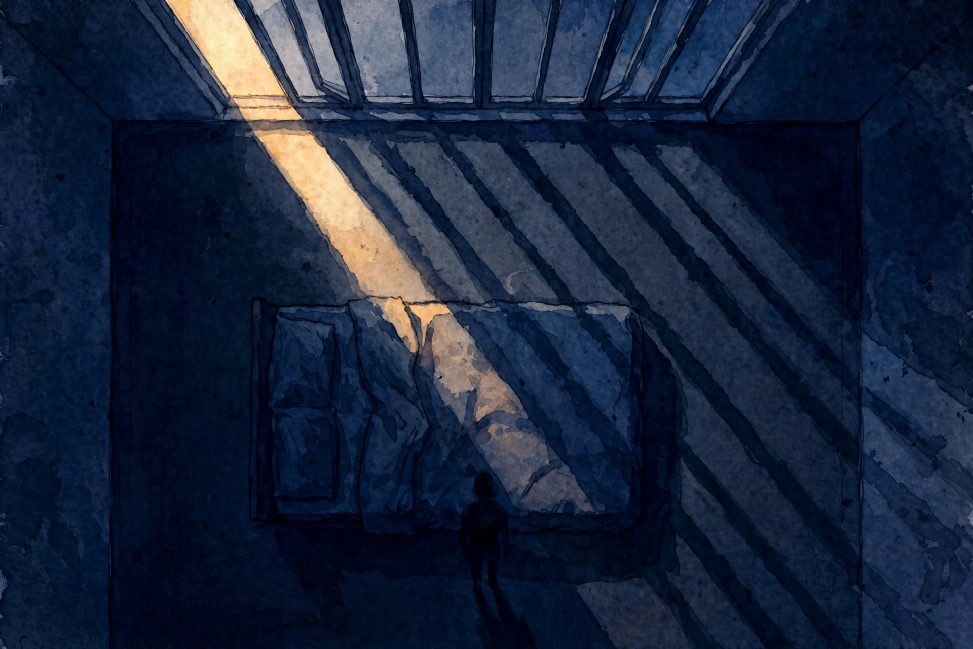 Recurring nightmares meaning: the same moonlit corridor repeating into the distance