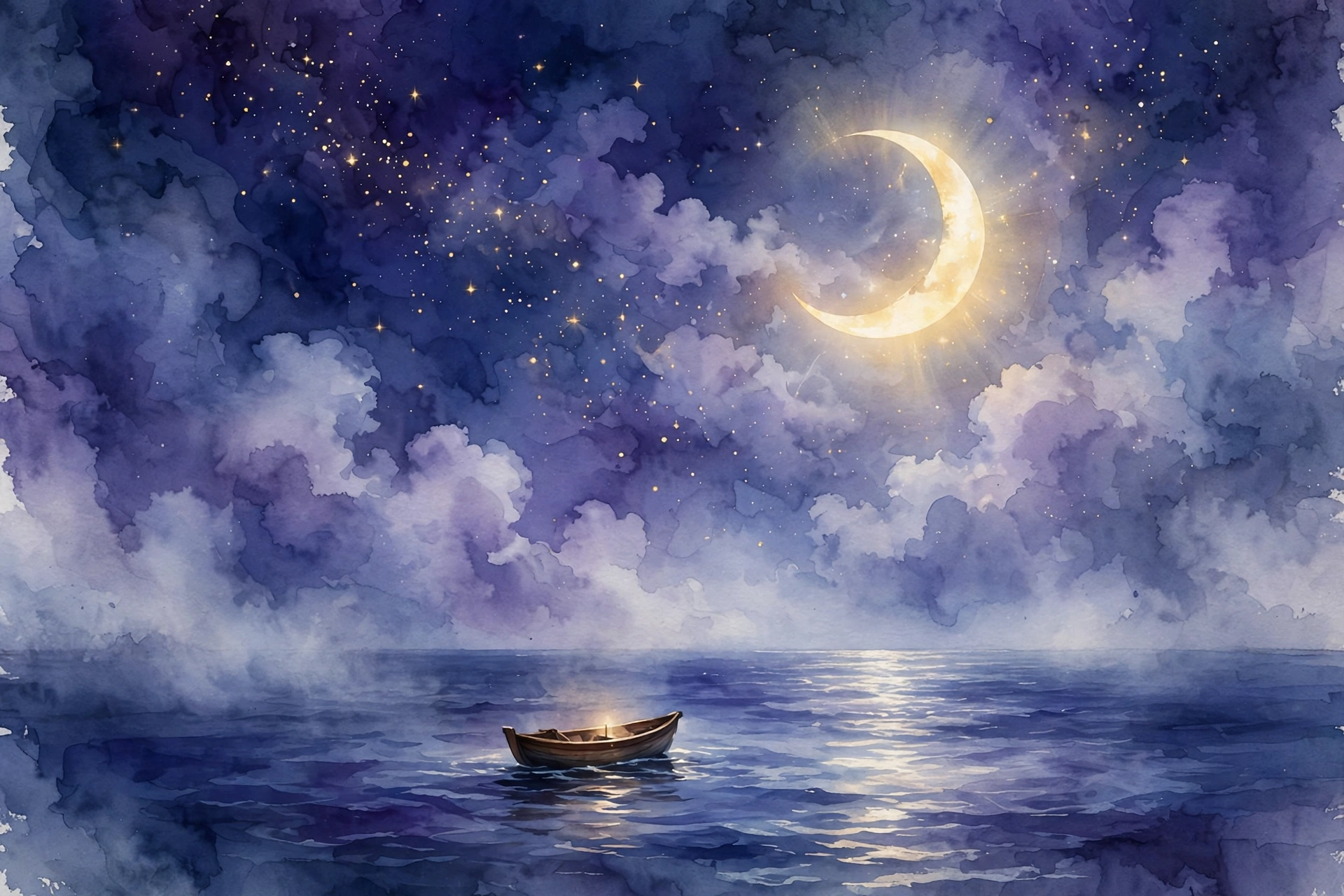 Second trimester dreams: calm moonlit ocean with gentle waves