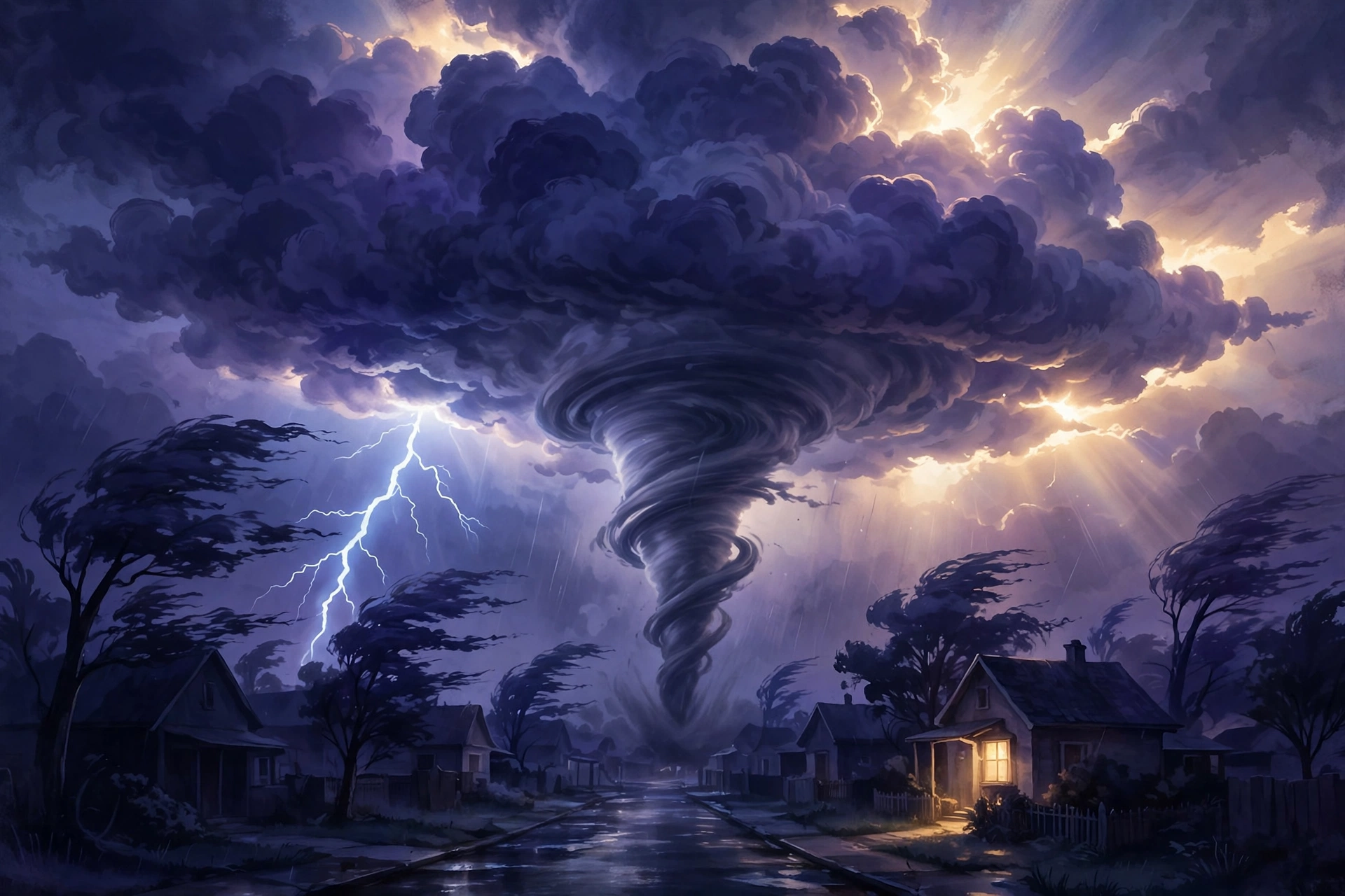 Dreaming about a storm: meaning illustration